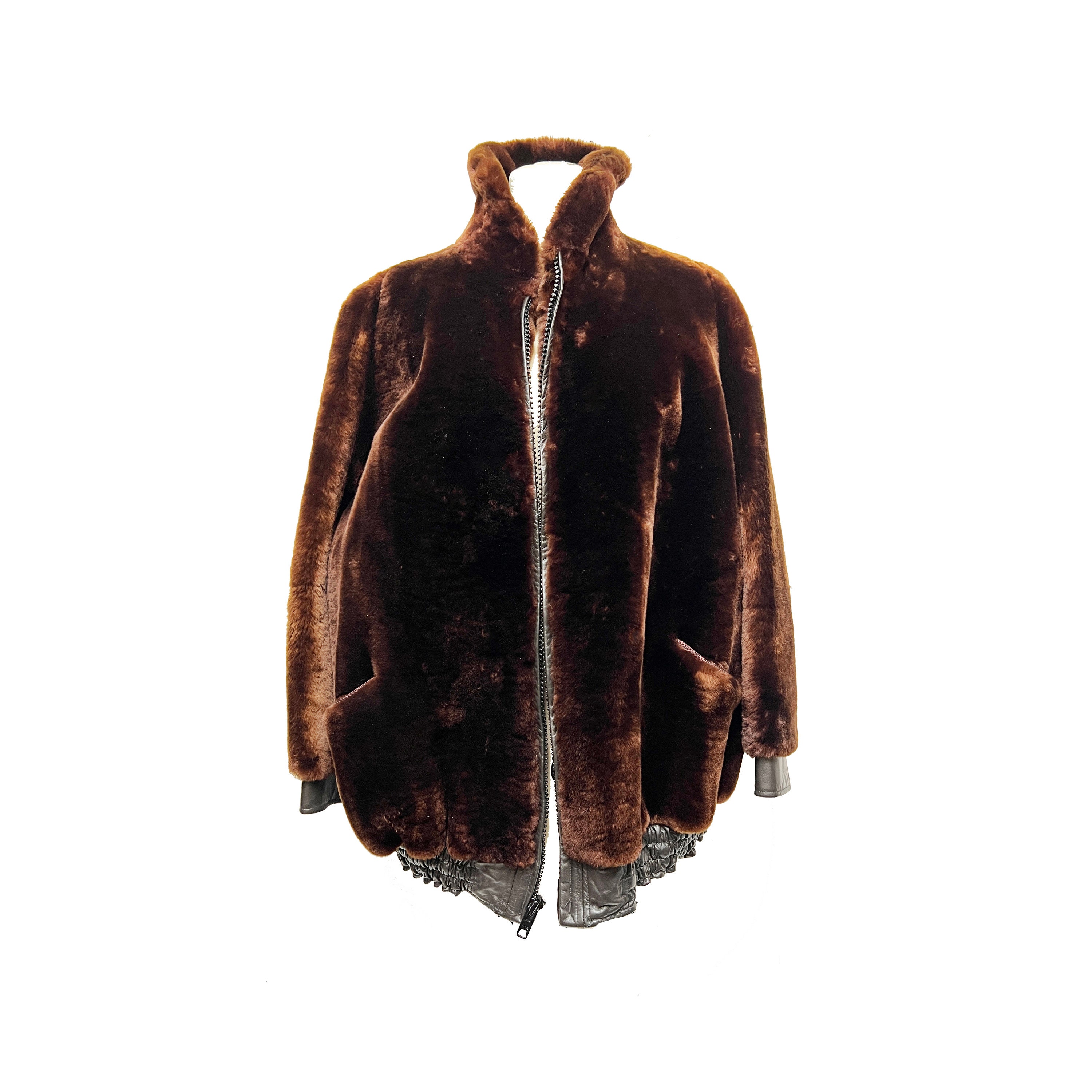 1940's-1950's Beau Mouton Original Rare Dark Brown Oversized