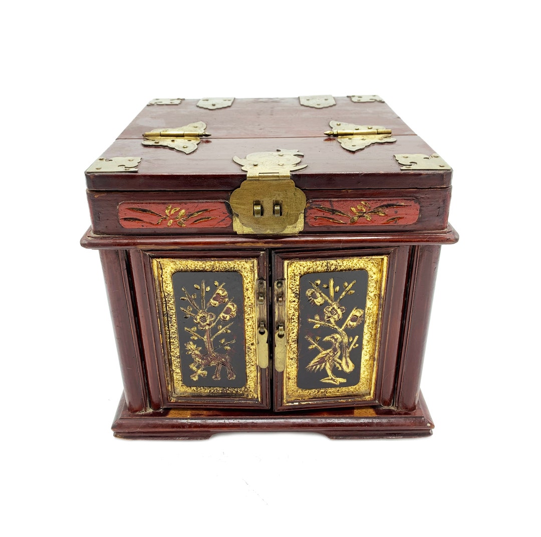 Antique 1800's Korean Rosewood Jewelry Box With Mirror - Etsy Denmark