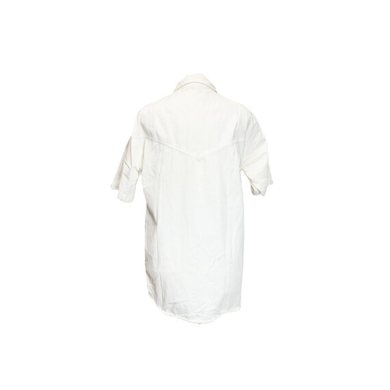 80's/90's Rodeo Glam White Denim Blinged Out Top - image 2