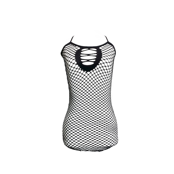 90 s Raver Black Pothole Net Mini Dress Etsy