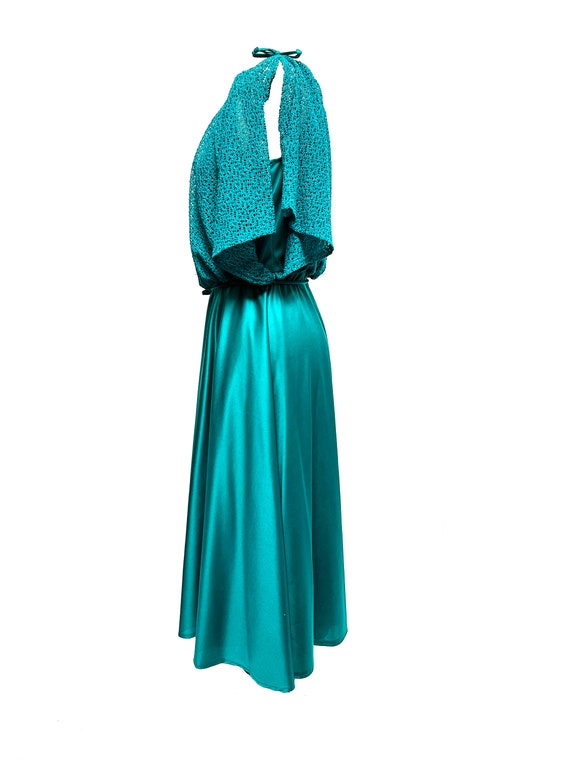 Speakeasy Teal Pinup Style Fringe Dress