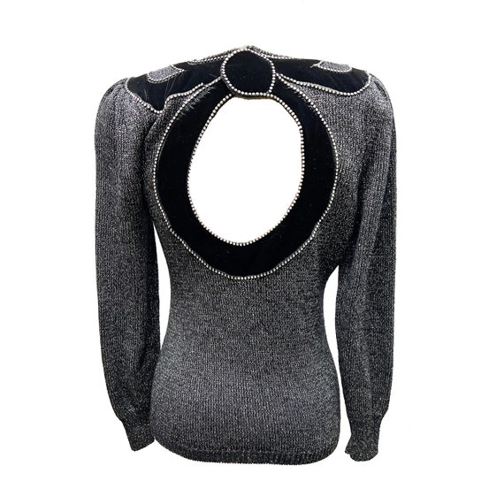 Vintage Nannel Black, Silver, & Bling Glam Formal… - image 3