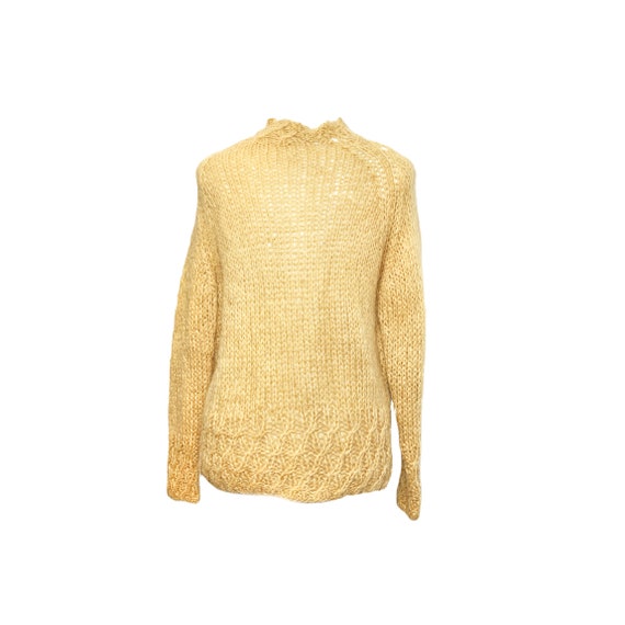 30's/40's Luxe Hand Knit Italian Mohair & Wool Ca… - image 3