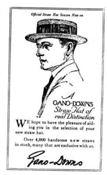 1920s Americana Gano Downs Woven Straw and Velvet Bow Hat 1920 main image 3