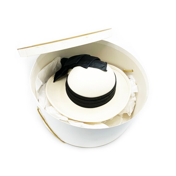 Vintage Sonni San Fransisco White & Black Hat Bri… - image 3