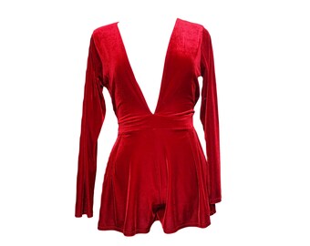 cute red romper