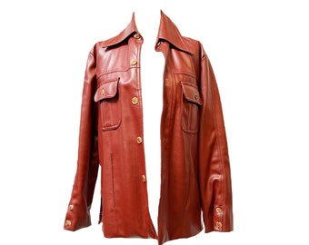 1970's Zeelander Tailored Faux Leather Jacket