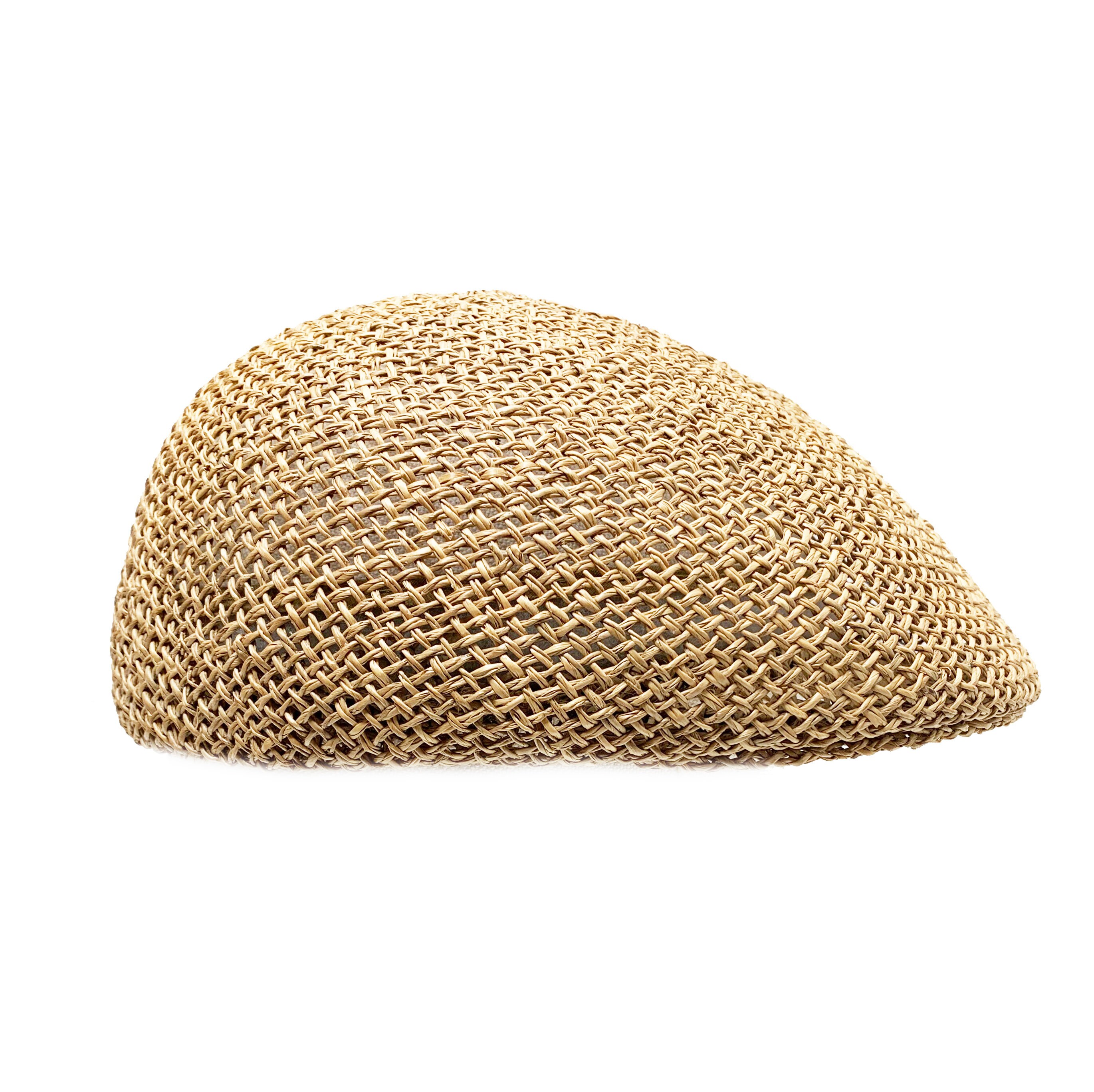 Mid-century Woven Wicker Scally Cap 