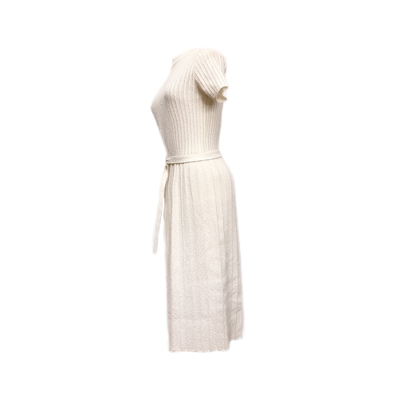 Mid-Century Neiman Marcus Belted Ribbed Wool Midi… - image 2