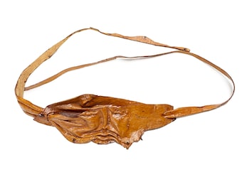 70s Barcelona Wearable Art, Sculptural Leather Wrap Belt 70 main image 3