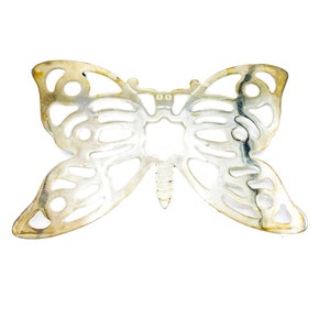 Mediados de siglo moderno grande FB Rogers Plata Mariposa Trivet