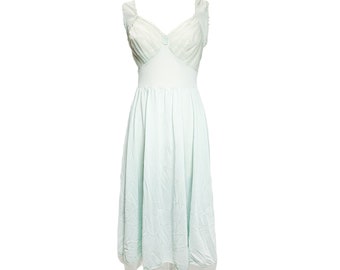 60's/70's Luxurious Semi-Sheer Light Blue Night Gown