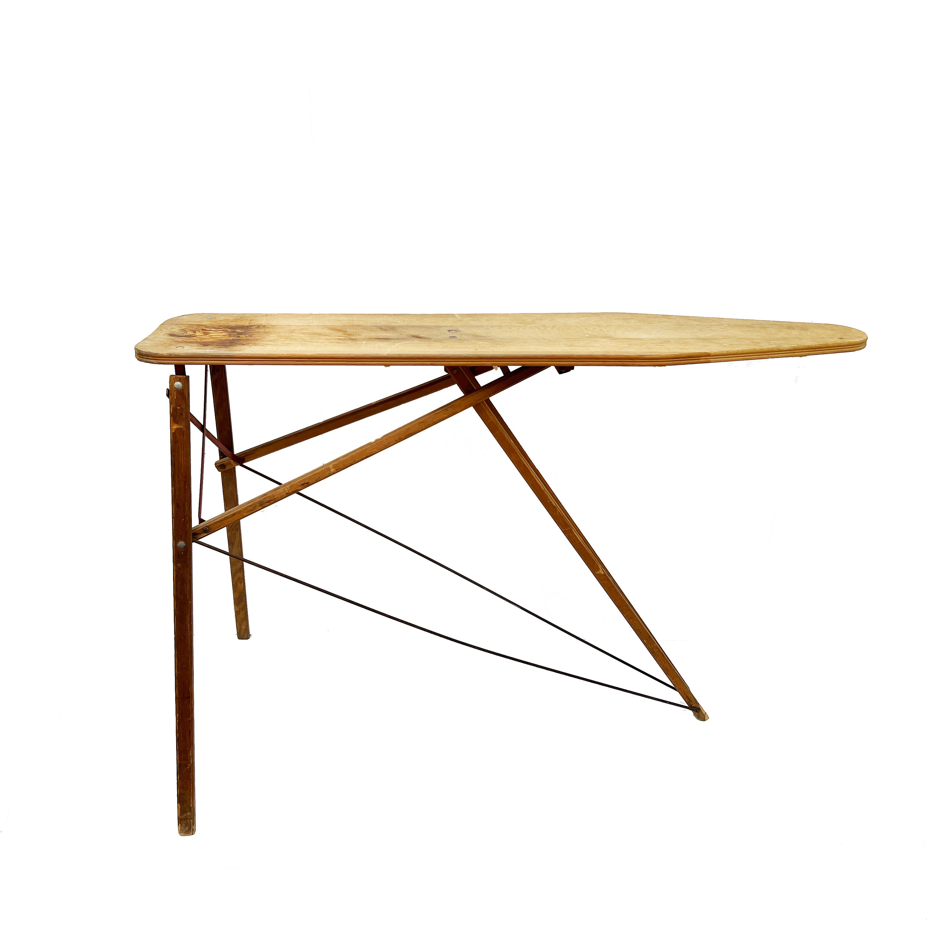 Cherry Wood Ironing Board and Olden Days Wooden Play Iron 