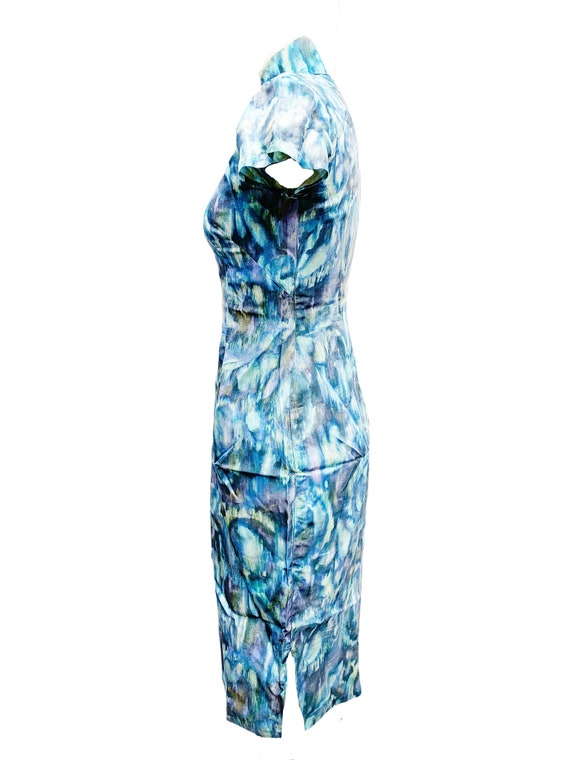 Mid-Century Couture 100% Painted Silk Cheongsam S… - image 2