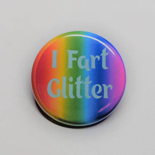 Trolls Inspired I Fart Glitter Button/Magnet