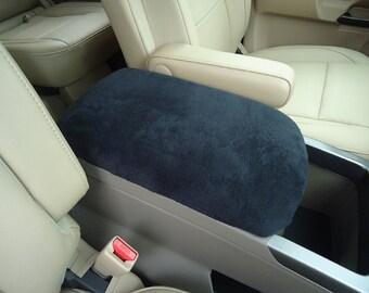 Car Console Covers Plus Made in USA Fleece Center Armrest Console Cover Designed for Audi RS5 2018-2019 Models Black