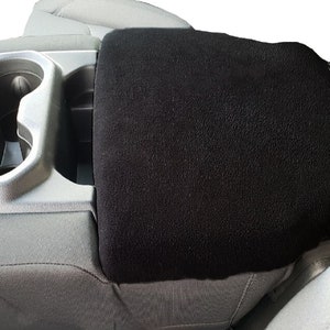 Designed for Ram Jump Seat Models 2019-2025 with Fold Down Console Image Shown Fleece Auto Armrest Center Console Cover Made in USA D6