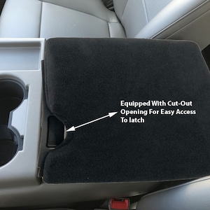 Designed to fit Ford F150 F250 2014-2025 with 40/20/40 Jump Seat Fleece Auto Armrest Center Console Lid Cover Made in USA F7