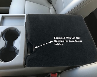 Designed to fit Ford F150 F250 2014-2025 with 40/20/40 Jump Seat Fleece Auto Armrest Center Console Lid Cover Made in USA F7