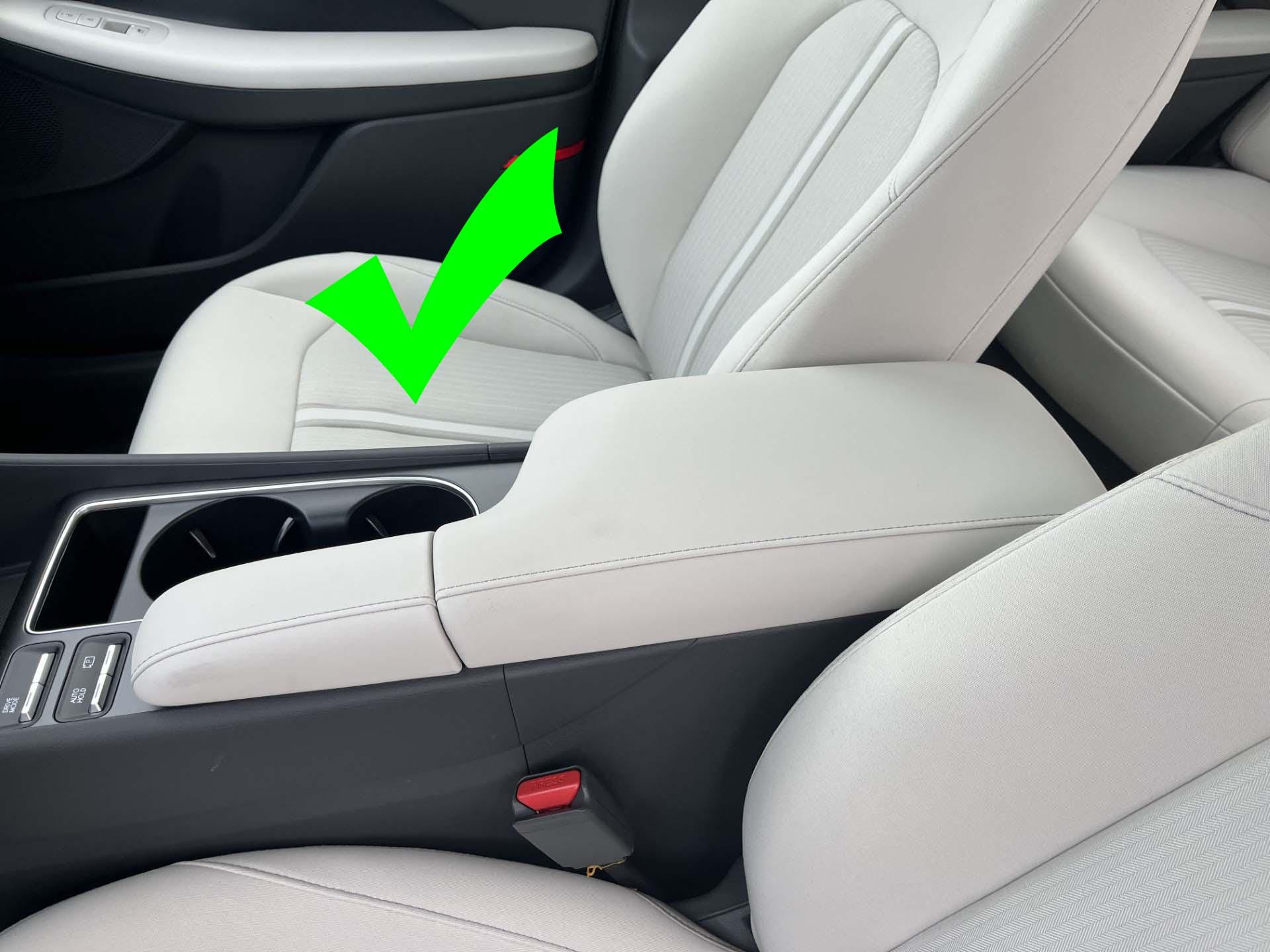 Auto-armsteunkussen, voor Hyundai Kona SX2 2024 2025 lederen auto-armsteundoos Pad waterdicht en antislip auto-armsteun middenconsole hoesbeschermer,B