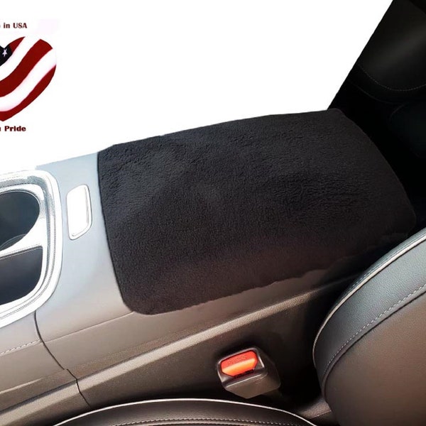 Designed to fit Hyundai Santa Fe 2021-2023 Fleece Center Armrest Console Lid Cover Handmade in USA HU3FL