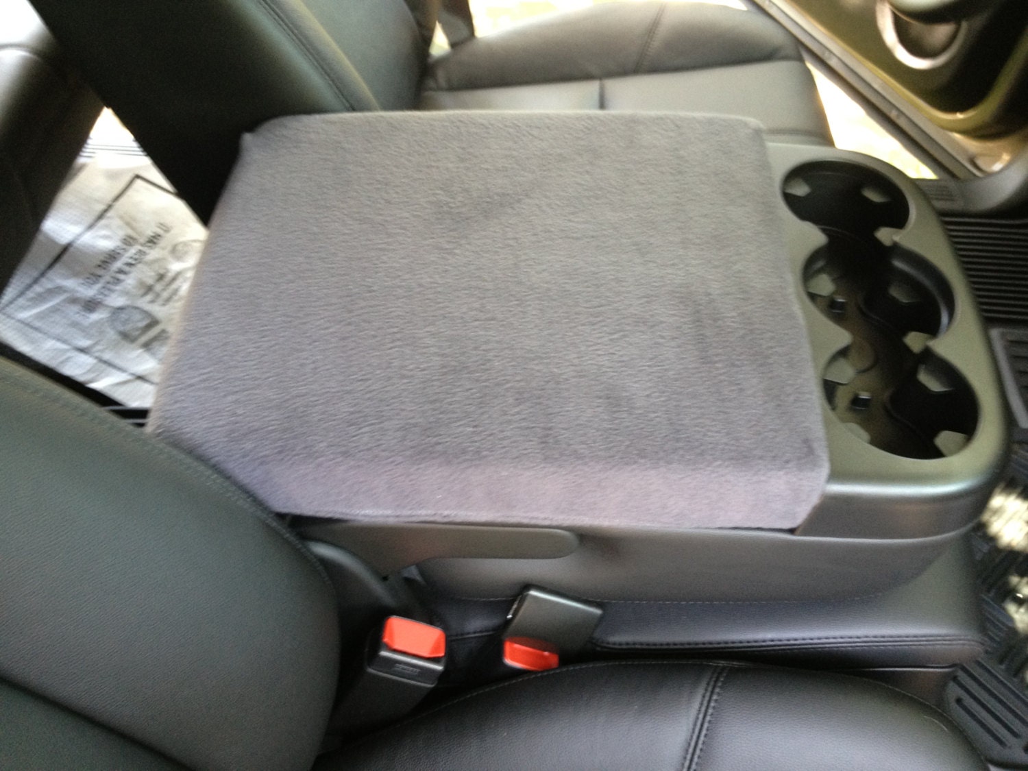 Center Armrest Console Jump Seat Cover For 2007-2013 Silverado, Tahoe, Sierra, Suburban 8 thumbnail image
