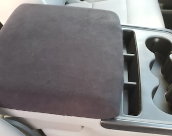 Designed for Chevy Tahoe 2007-2014 Fleece Center Armrest Console Lid Cover fits 3 Cup Holder Fold Down Console Shown C3