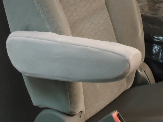 Car Console Covers Plus Made in USA Pair of Fleece Armrest Covers for Pull Down Armrests Designed to fit Dodge Caravan Models 2016-2019 Black