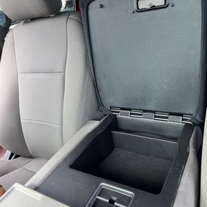 Designed to fit Ford F150 F250 with 40/20/40 Jump Seat 2014-2025 Neoprene Auto Armrest Center Console Cover Console Lid Made in USA F7NEO image 4