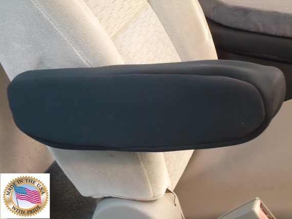 KOJEM Gray Leather Seat Armrest Cover For Honda Odyssey 2005-2010 – Front Driver & Passenger – Self-Adhesive