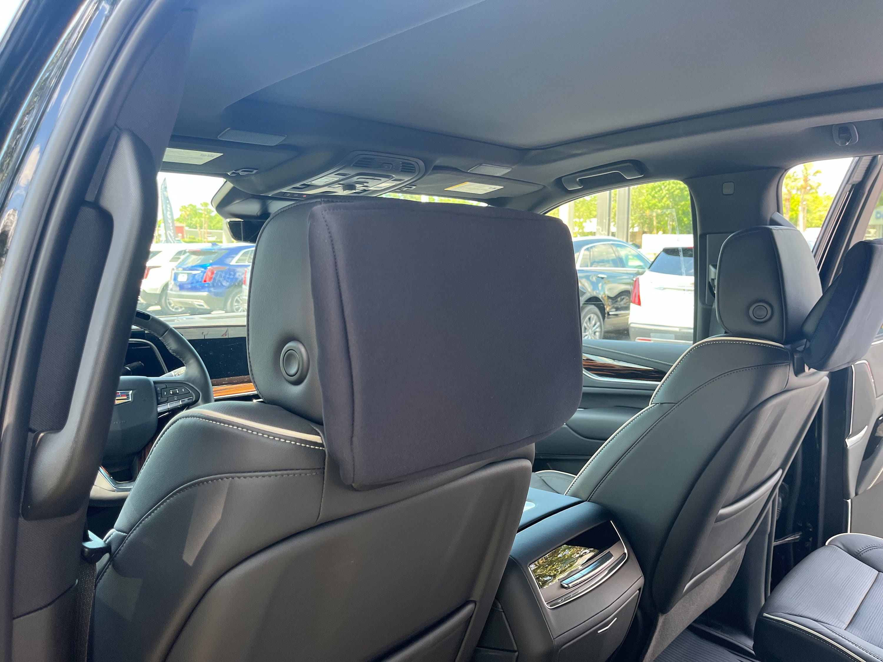Made in USA Neoprene Protective Padded Cover for Rear Seat Entertainment Screen Designed for Chevy Tahoe Luxury SUV 2019-2025 (ONE)
