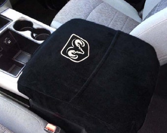 Blcak JeCar Center Console Armrest Pad Cover Soft Arm Rest Protector Interior Accessories for Dodge Ram 2010-2020 