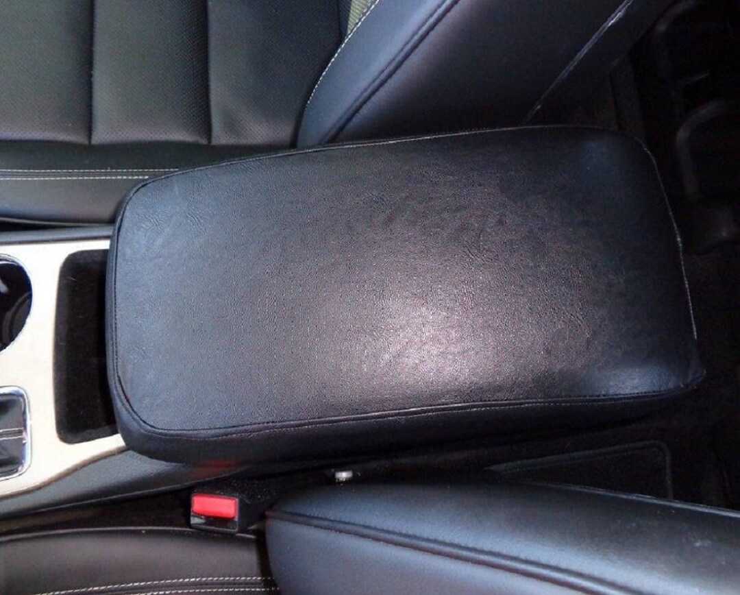 Center Console Armrest Cover - Black Leather Replacement Lid For Audi A5 2003-2013