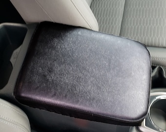 Designed to fit Toyota Tacoma 2005-2023 Faux Leather Auto Armrest Center Console Cover Handmade in USA X1LEA