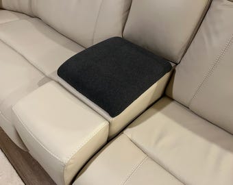 Made in USA Sofa Console Protector – Stylish Fleece Console Cover, Protects from Wear & Stains, Hides Damage FITS MOST Sofas