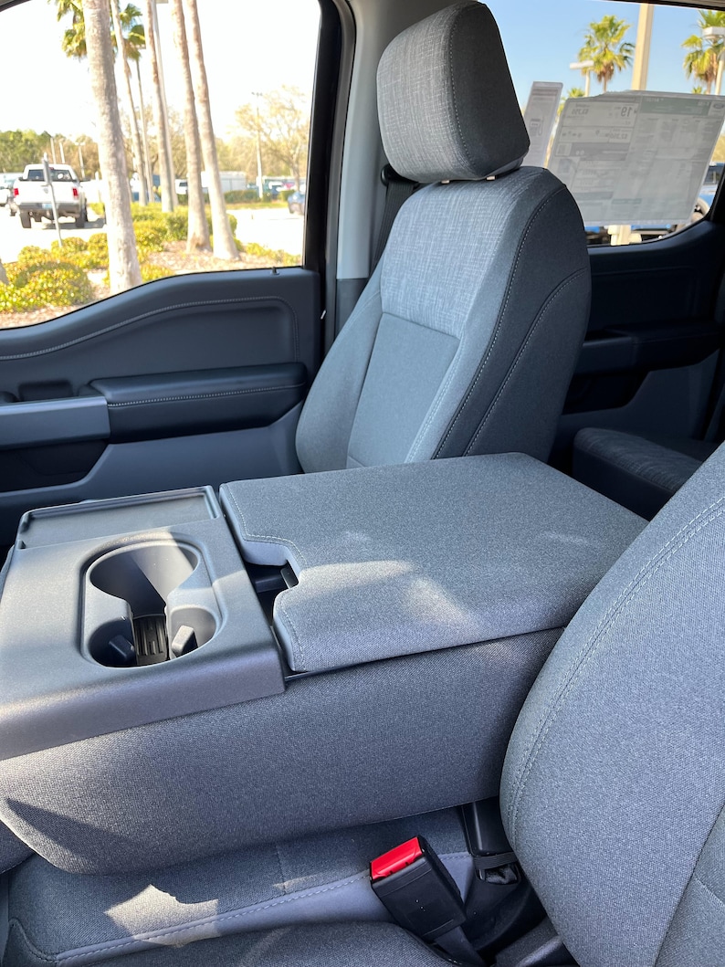 Designed to fit Ford F150 F250 with 40/20/40 Jump Seat 2014-2025 Neoprene Auto Armrest Center Console Cover Console Lid Made in USA F7NEO image 6