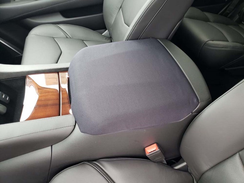 Car Console Covers Plus Made in USA Fleece Auto Armrest Center Console Cover Designed for Nissan Murano 2016-2020 Black