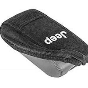 Designed to fit All Jeep Cherokee & Grand Cherokee 2011-2021 Official Jeep Logo Embroidered Auto Armrest Center Console BLACK J1SA
