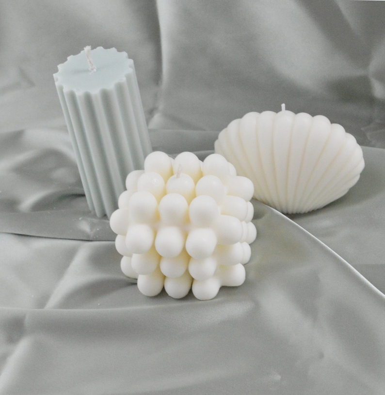 Rapeseed Shells| Hand poured Soy wax Soy was Rapeseed Aesthetic Shell large candle BIG shell colorful