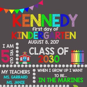 First Day of School sign, Back to School