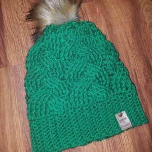 Crochet Cable Braid Hat, Cable Knit Hat