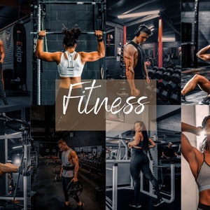 15 PRESETS DE FITNESS LIGHTROOM para predefinições de musculação de academia filtro influenciador do instagram predefinições de treino sombrio e temperamental lightroom mobile e desktop