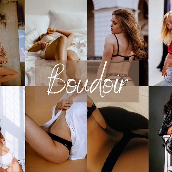 22 BOUDOIR Mobile & Desktop Lightroom Presets Bundle True Color portraits filter Instagram Presets Natural Boudoir photo filter, Lingerie