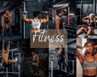15 FITNESS LIGHTROOM PRESETS for gym bodybuilding presets instagram influencer filter dark moody workout presets lightroom mobile & desktop