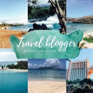 TRAVEL BLOGGER Lightroom Mobile Presets || Vacation Instagram Filter || Bright Influencer Preset || Turquoise Blogger Preset