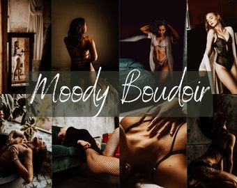 20 BOUDOIR Mobile & Desktop Lightroom Presets, Moody Boudoir filter, Warm True Color, Instagram Presets, Moody Boudoir photo filter lingerie