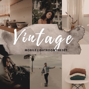 VINTAGE Lightroom Mobile Presets || Retro Instagram Filter || Warm Influencer Preset || Classic Blogger Preset