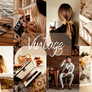 10 WARM VINTAGE Lightroom mobile & desktop Presets | Moody Presets, Blogger Presets, Warm Brown Presets, Film Presets, Retro Vintage Presets