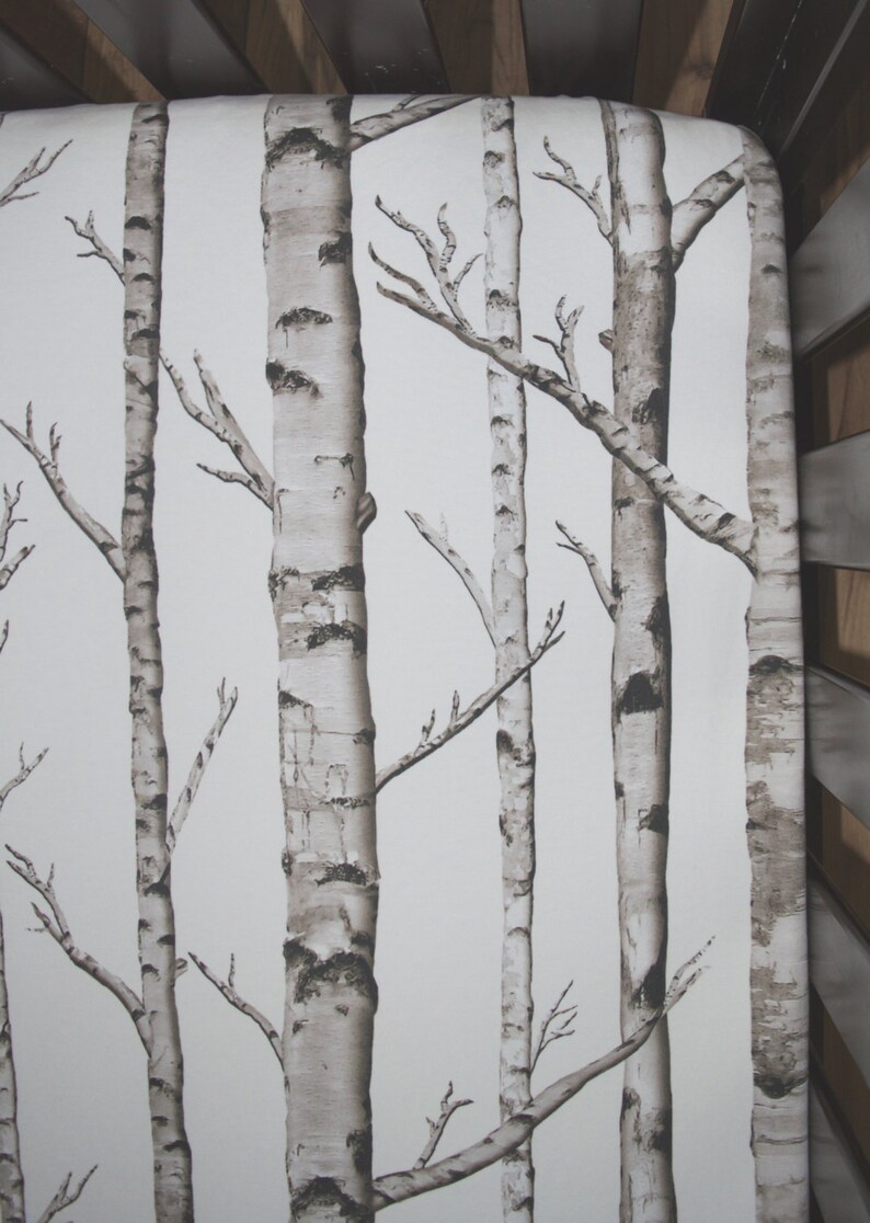 birch tree crib sheet