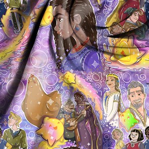 Steal a Wish, Seamless file art, hand drawn, fabric, paper